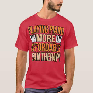 Camiseta Jogando Piano Therapy Music Player Professora Musi
