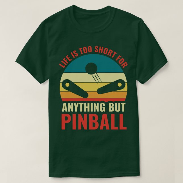 Camiseta Jogando Pinball Machines Arcade Jogo Engraçado (Frente do Design)