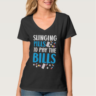 Camiseta Jogando Remédios Para Pagar As Contas Farmacêutico