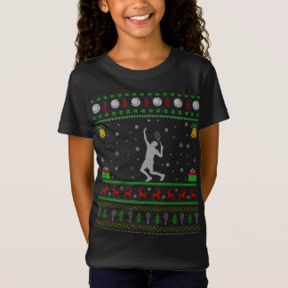 Camiseta Jogando Tênis Sports Lover Xmas Ugly Tênis Chris