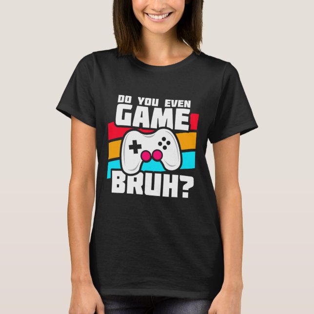 Camiseta Jogando Video Games - Jogos de Console de Pc - Vi  (Frente)