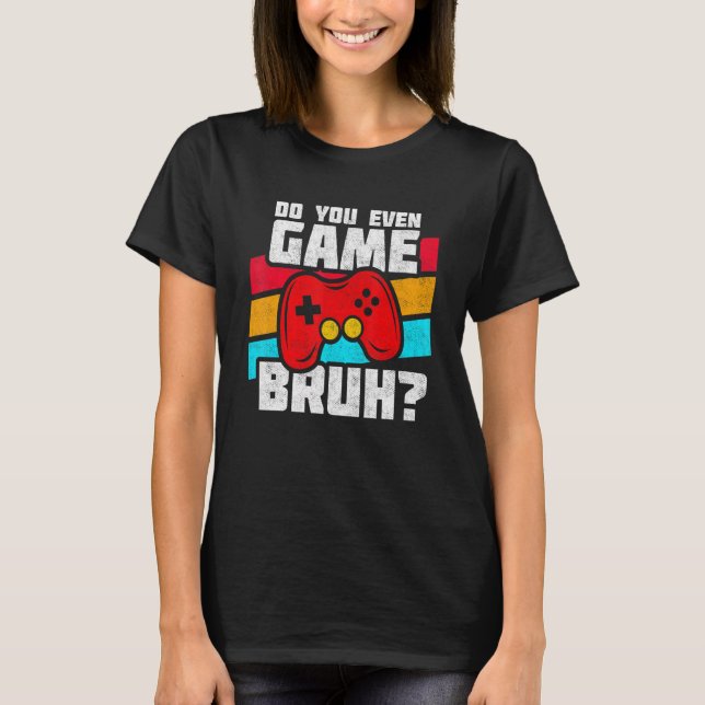 Camiseta Jogando Video Games - Jogos de Console para PC - V (Frente)