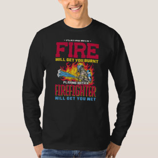 Camiseta Jogar Bombeiro Vai Te Deixar Molhado Bombeiro