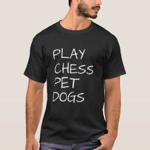 Camiseta Jogar Cães de Pet de Xadrez