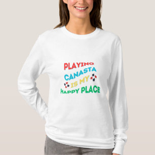 Camiseta Jogar Canasta É Meu Lugar Feliz