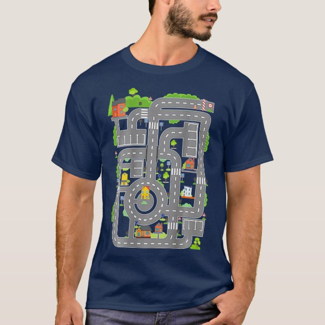 Camiseta Jogar Carros Em Pais Reproduzir Rastreio De Carro  (Frente)