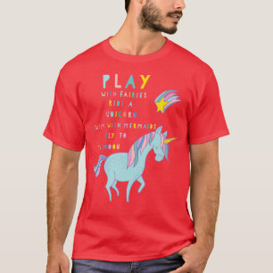 CAMISETA JOGAR COM A FAIRY RIDE COM A UNICORN