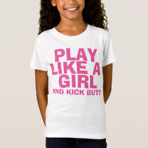 Camiseta JOGAR COMO UMA MENINA, Crianças E Adolescentes T-s