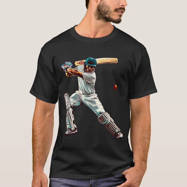 Camiseta Jogar Cricket Digital Art (Frente)