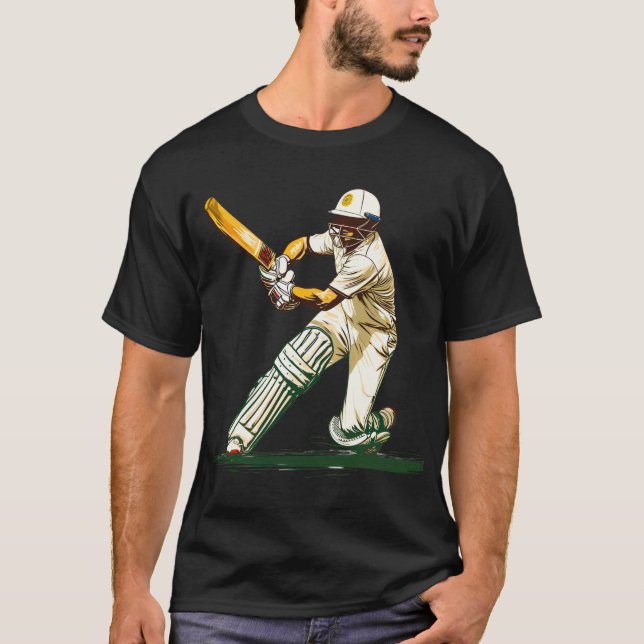 Camiseta Jogar Cricket Digital Art (Frente)