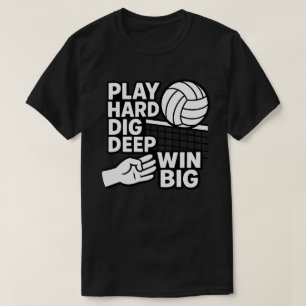 Camiseta Jogar duro cavando fundo ganha grande