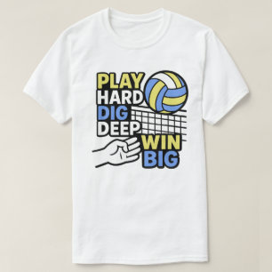 Camiseta Jogar duro cavando fundo ganha grande
