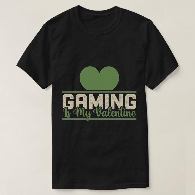 Camiseta Jogar é meu Namorados - Design Engraçado de Gamer  (Frente do Design)