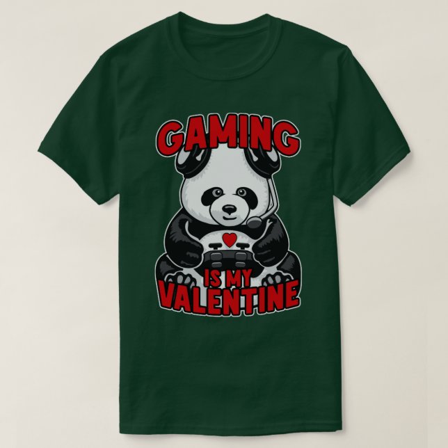 Camiseta Jogar É Meu Namorados Panda Engraçado Vídeo De Urs (Frente do Design)