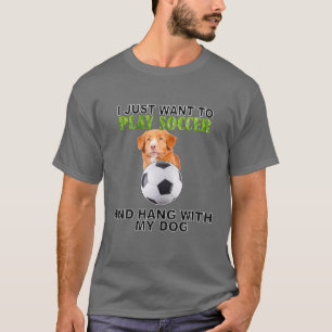 Camiseta Jogar Futebol Hang W Dog Nova Scotia Duck Tolice R
