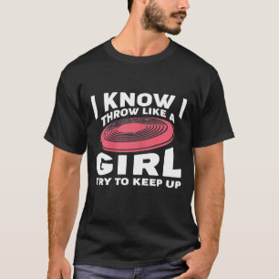 Camiseta Jogar Golfe De Disco Como Uma Garota Tenta Continu