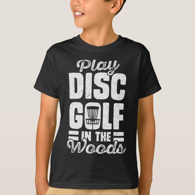 Camiseta Jogar Golfe de Disco nos Bosques Rústico Ao Ar Liv (Frente)