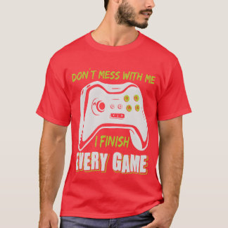 Camiseta Jogar não mexa comigo, presente de videogame vin