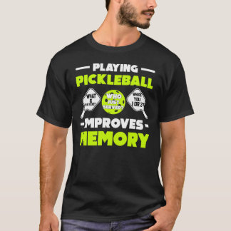 Camiseta Jogar Pickleball Melhora A Memória De Forma Engraç