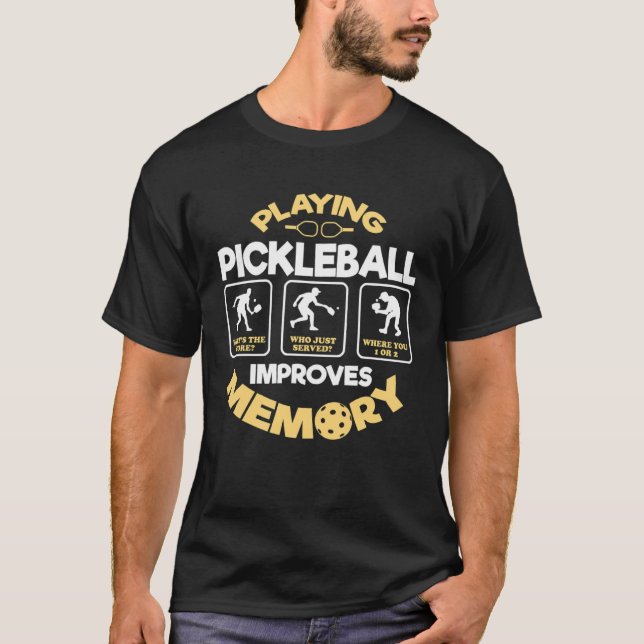 Camiseta Jogar Pickleball Melhora O Din Do Pickleball De Me (Frente)