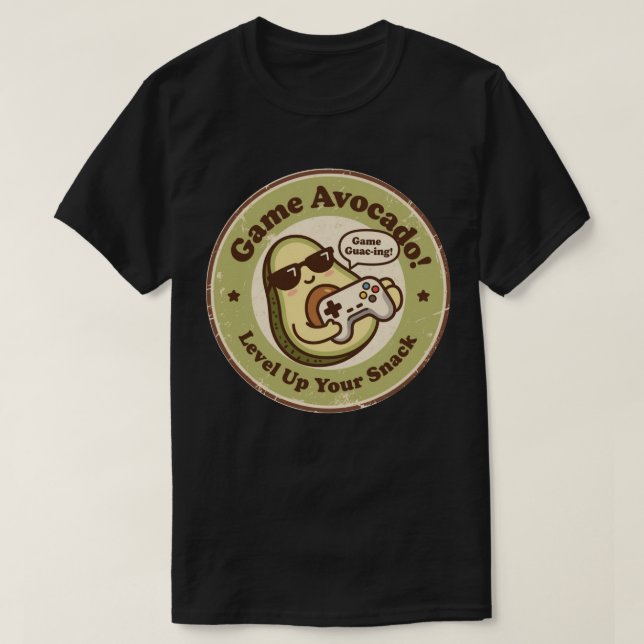 Camiseta Jogo Abacate! Suba de Nível com Seu Lanche (Frente do Design)
