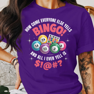 Camiseta Jogo Bingo Engraçado Todo Mundo Grita Bingo