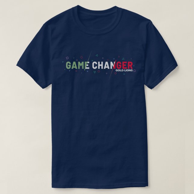 Camiseta Jogo Changer por Leões Dourados (Frente do Design)