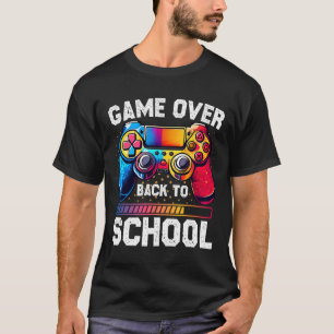 Camiseta Jogo Colorido Sobre Videocassetes De Volta À Escol