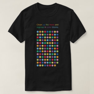 Camiseta Jogo da Grade de Cores dos Círculos