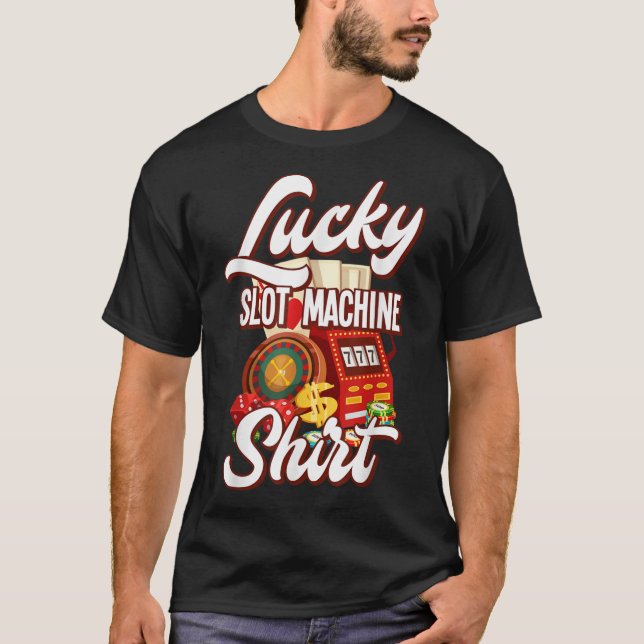 Camiseta Jogo da Máquina Sortuda Casino Las Vegas (Frente)