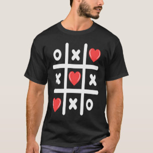 Camiseta Jogo da Velha 3 em uma Linha Dia dos Namorados Mul
