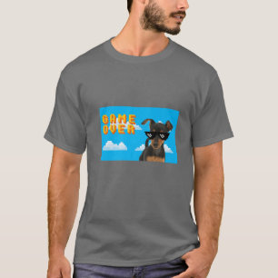 Camiseta Jogo De 8 Bits Sobre Pinscher Miniatura