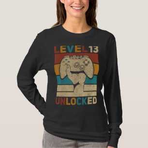 Camiseta Jogo de Aniversário de 13 de Nível 13 Anos