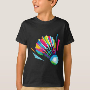 Camiseta Jogo de Badminton Peteca Esporte Badminton Pop Art