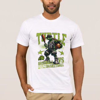 Camiseta jogo de basquete da tartaruga