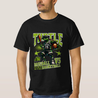 Camiseta jogo de basquete da tartaruga