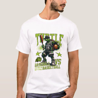 Camiseta jogo de basquete da tartaruga