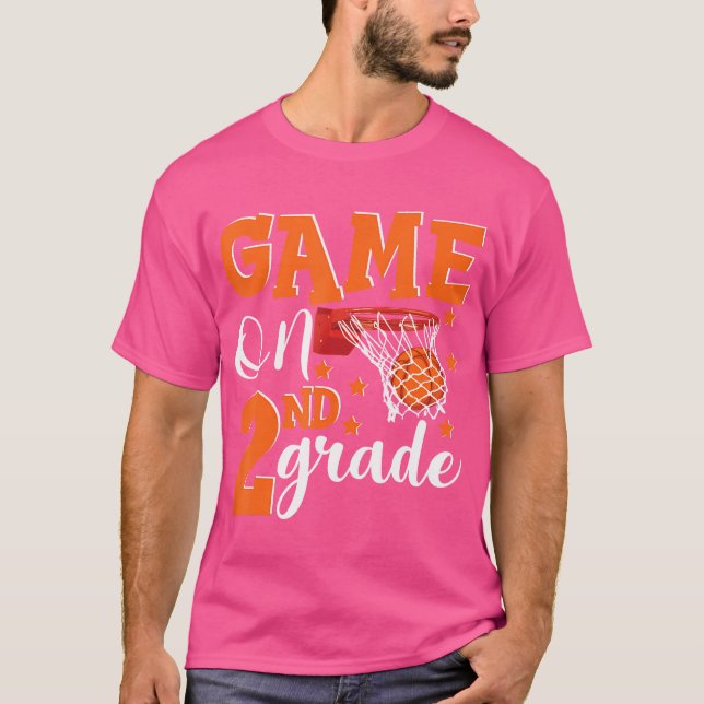 Camiseta Jogo De Basquete Engraçado No Segundo De Volta À E (Frente)