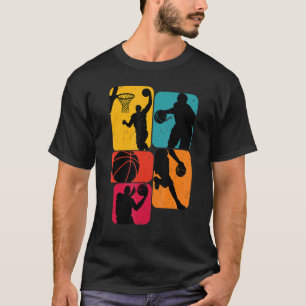 Camiseta jogo de basquetebol Retro Design