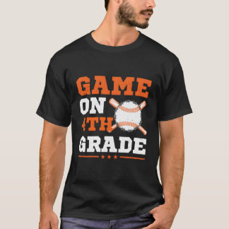 Camiseta Jogo De Beisebol No 4º Ano De Volta Para A Escola 