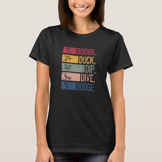 Camiseta Jogo de Bola do Jogador Dodgeballer Duck (Frente)