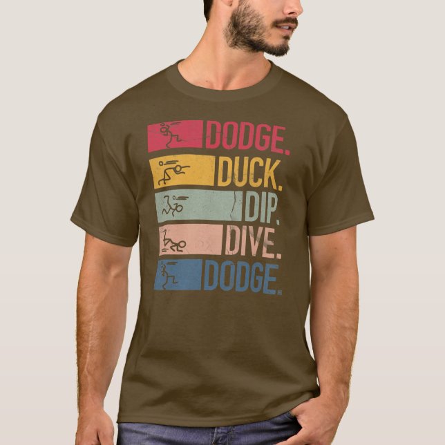 Camiseta Jogo de Bola do Jogador Dodgeballer Duck (Frente)