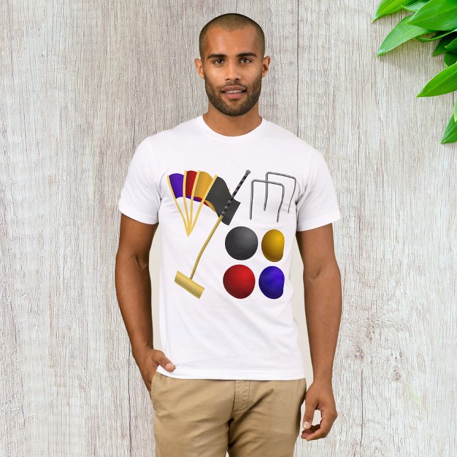 Camiseta Jogo De Camisa-T Do Croquet Mens (Criador carregado)