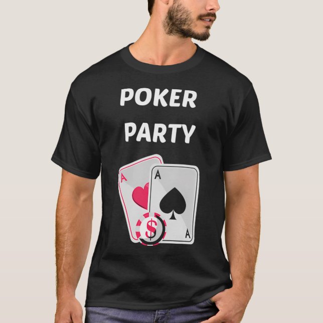 Camiseta Jogo de Cartas Poker Party (Frente)