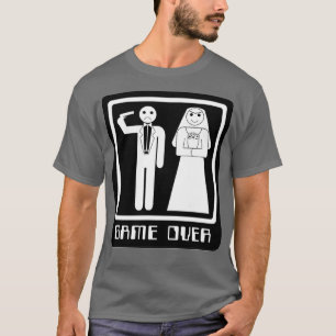 Camiseta Jogo de Casamento Engraçado Acabou 2