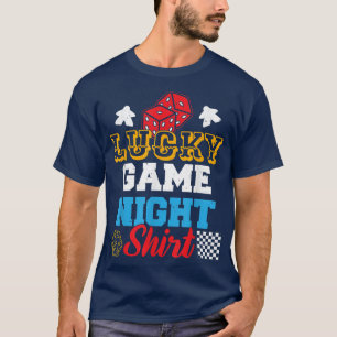 Camiseta Jogo de Conselho Engraçado Noite Sortuda