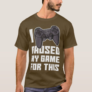 Camiseta Jogo de consola de jogos em pausa