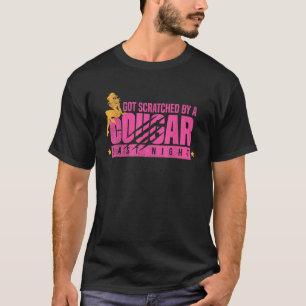 Camiseta Jogo De Cougar Ontem À Noite Namorando De Bebendo