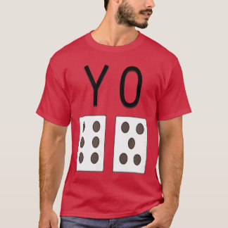 Camiseta Jogo de Craps Masculino YO Dice Jogo Divertido 11