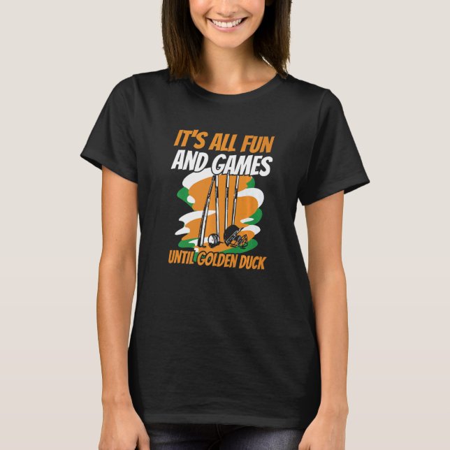 Camiseta Jogo De Críquete Para Um Jogador De Críquete India (Frente)